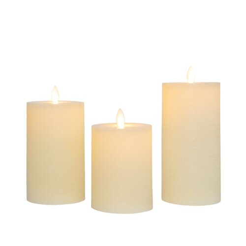 Anna's Collection Stompkaars Rustiek Wax Bewegende Vlam Oplaadbaar Met Afstandsbediening En Usb Kabe