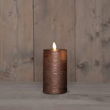 Anna's Collection Stompkaars Rustiek Wax Bewegende Vlam Oplaadbaar Met Usb Kabel Exclusief Afstandbe
