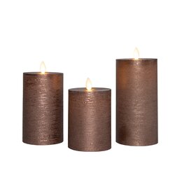 Anna's Collection Stompkaars Rustiek Wax Bewegende Vlam Oplaadbaar Met Afstandsbediening En Usb Kabe - afbeelding 2