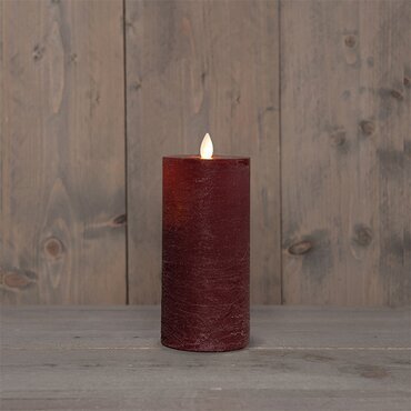 Anna's Collection Stompkaars Rustiek Wax Bewegende Vlam Oplaadbaar Met Usb Kabel Exclusief Afstandbe