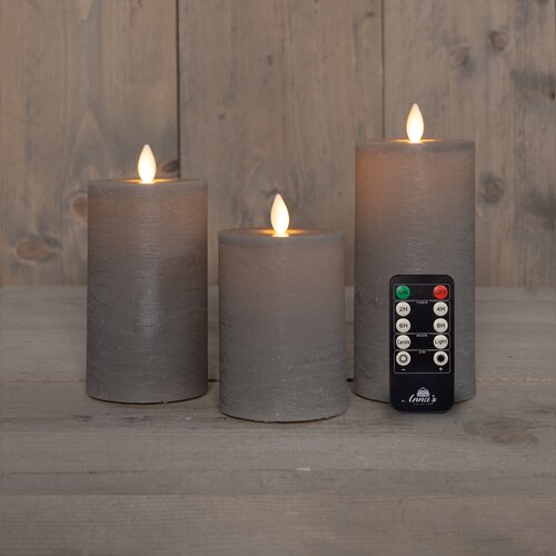 Anna's Collection STOMPKAARS RUSTIEK WAX BEWEGENDE VLAM OPLAADBAAR MET AFSTANDSBEDIENING EN USB KABE