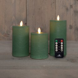 Anna's Collection STOMPKAARS RUSTIEK WAX BEWEGENDE VLAM OPLAADBAAR MET AFSTANDSBEDIENING EN USB KABE