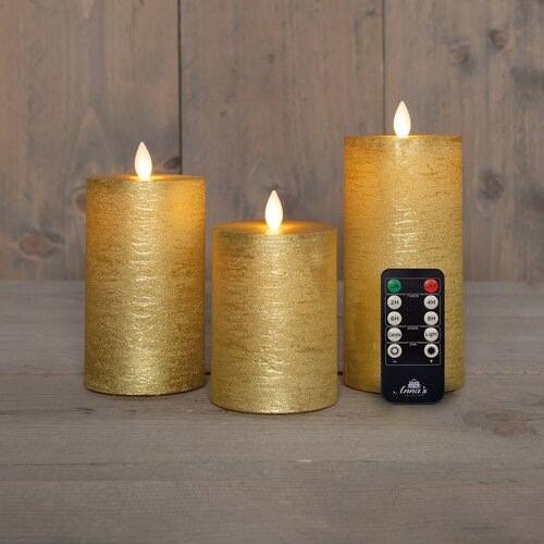Anna's Collection STOMPKAARS RUSTIEK WAX BEWEGENDE VLAM OPLAADBAAR MET AFSTANDSBEDIENING EN USB KABE