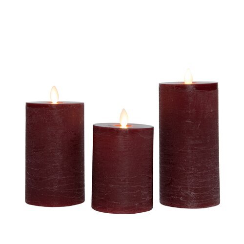 Anna's Collection Stompkaars Rustiek Wax Bewegende Vlam Oplaadbaar Met Afstandsbediening En Usb Kabe