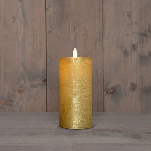 Anna's Collection Stompkaars Rustiek Wax Bewegende Vlam Oplaadbaar Met Usb Kabel Exclusief Afstandbe