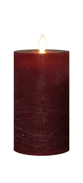 Anna's Collection Stompkaars Rustiek Wax Bewegende Vlam Oplaadbaar Met Usb Kabel Exclusief Afstandbe