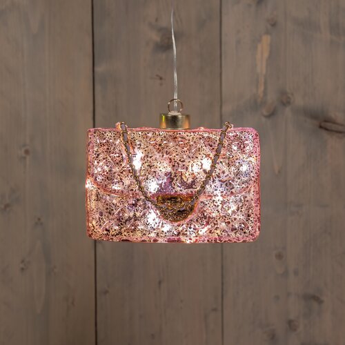 Anna's Collection TASJE GLAS LED OP BATTERIJ 14.9X6X10.5CM