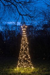 Anna's Collection vlaggenmast kerstboom +paal 236 led h 2m Ø70cm classic warm