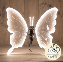 Anna's Collection VLINDER LED WARM WIT 60CM BEWEGENDE VLEUGELS - 5MTR AANLOOPSNOER - IP44 TRANSFORME