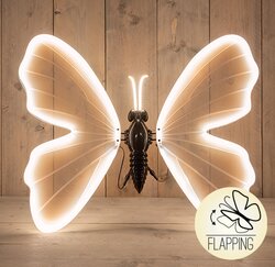Anna's Collection VLINDER LED WARM WIT 80CM BEWEGENDE VLEUGELS 5MTR AANLOOPSNOER - IP44 TRANSFORMER 