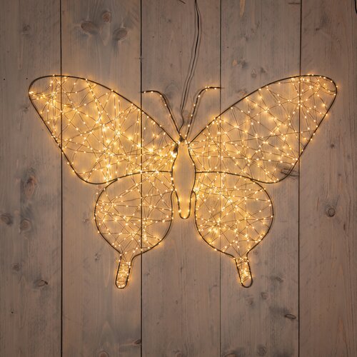 Anna's Collection VLINDER METAAL 800LED FLASH IP44 TRAFO MET TIMER EN DIMMER 53CM  CLASSIC WARM