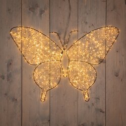 Anna's Collection VLINDER METAAL 800LED FLASH IP44 TRAFO MET TIMER EN DIMMER 53CM  CLASSIC WARM