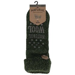 APOLLO ADULTS WOOL HOME SOCKS 43/46 ARMY GREEN