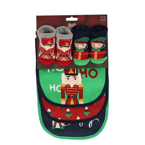 APOLLO BABIES X-MAS SOCKS + BIBS SET ONE SIZE COMBI B ASS 2
