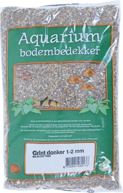 Aquarium grind donker 1-2 zak 2,5 kg