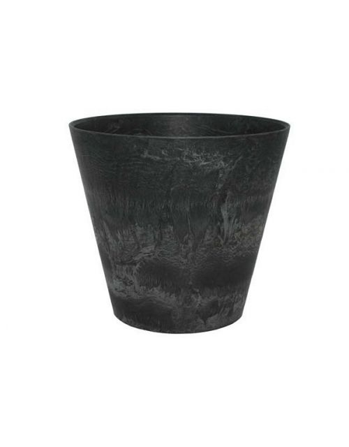 Artstone Bloempot kunststof Claire zwart 47 cm