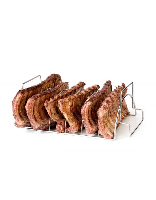 Barbecook vlees- en ribrek uit rvs 34.5x20x15cm