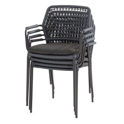 Barista stacking chair Blue with cushion - afbeelding 3