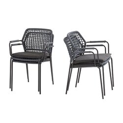 Barista stacking chair Blue with cushion - afbeelding 4