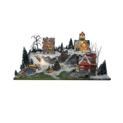 BASIS KERSTDORP GLETSJER 78x25CM - afbeelding 2