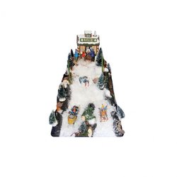 BASIS KERSTDORP SKIBAAN 42x25CM - afbeelding 2