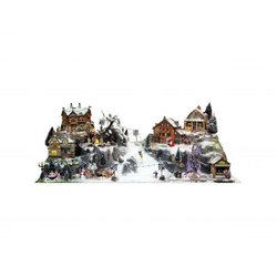 BASIS KERSTDORP SKIPISTE 120X40CM - afbeelding 2