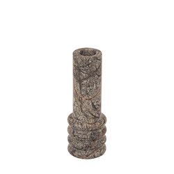 PTMD Bazil Moss Green marble candle holder layered L - afbeelding 2