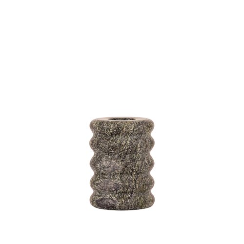 PTMD Bazil Moss Green marble candle holder layered S - afbeelding 1