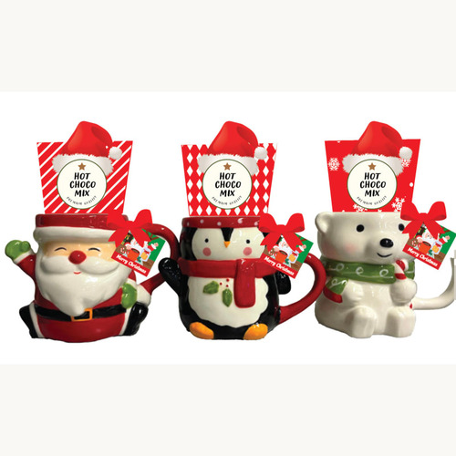 Becky Santa & Friends mugs 3ass.
