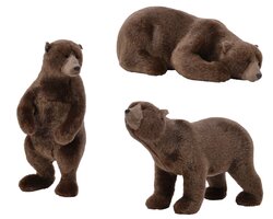 Beer plastic pluche bruin a3