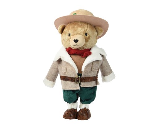 Beer polyester l20b25h45cm bruin