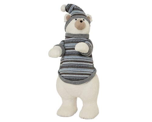 Beer polyester l22b23h59cm wit