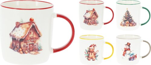 Beker 340Ml 4Ass Kerst Design