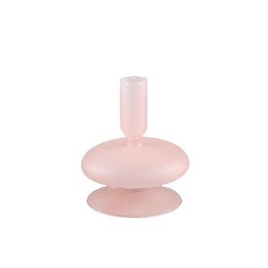 PTMD Berres Pink glass candleholder shaped layers S