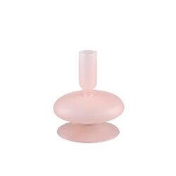 PTMD Berres Pink glass candleholder shaped layers S