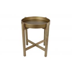 Bijzettafel d46h50cm messing