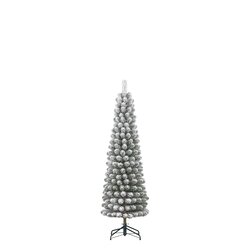 Black box trees Charlton Pilar kerstboom groen frosted TIPS 207 - h155xd48cm