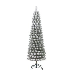 Black box trees Charlton Pilar kerstboom groen frosted TIPS 409 - h230xd58cm