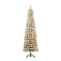 Black Box Trees Charlton Pilar kerstboom led groen frosted warm wit 180L TIPS 409 en timer & dimmer