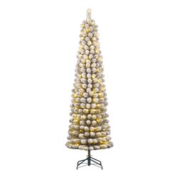 Black Box Trees Charlton Pilar kerstboom led groen frosted warm wit 230L TIPS 498 en timer & dimmer