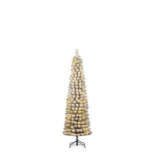 Black box trees Charlton Pilar kerstboom led groen frosted warm wit 90L TIPS 207 en timer & dimmer -