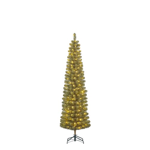 Black box trees Charlton Pilar kerstboom led groen warm wit 120L TIPS 280 en timer & dimmer - h185xd