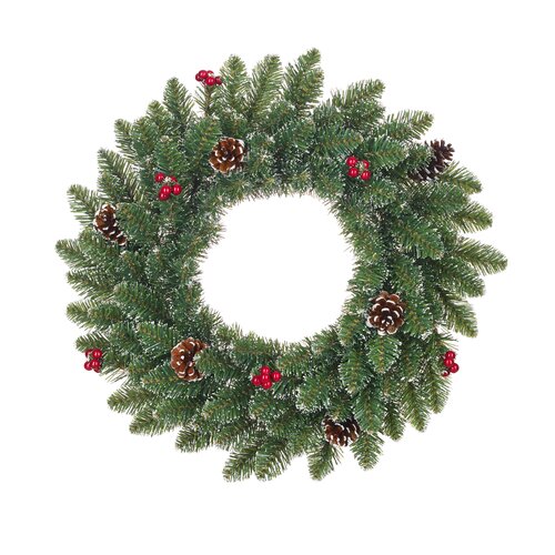 Black box trees Creston krans bes groen frosted TIPS 106 - d45cm