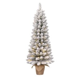 Black box trees Gerlos kerstboom potted groen frosted 60L TIPS 166 battery operated en timer - h120x