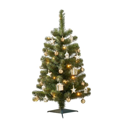 Black Box Trees Joy kerstboom groen goud 30L TIPS 94 battery operated en timer - h90xd50cm
