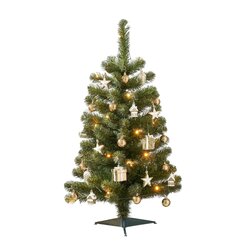 Black Box Trees Joy kerstboom groen goud 30L TIPS 94 battery operated en timer - h90xd50cm
