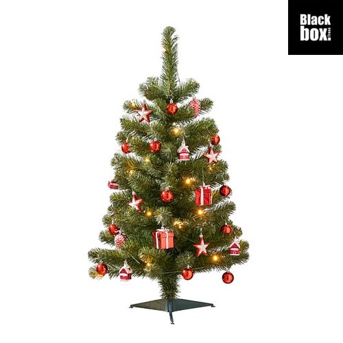 Black Box Trees Joy kerstboom led groen rood 30L TIPS 94 26 ornaments battery operated en timer - h9