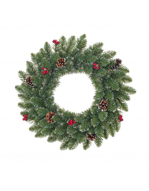 Black Box Trees Creston krans bes groen frosted TIPS 106 - d45cm