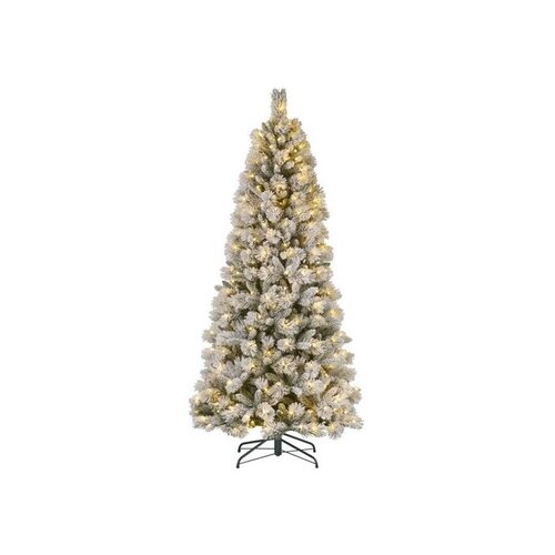 Black Box Trees Quebec kerstboom groen frosted warm wit 340L TIPS 1119 en timer & dimmer - h230xd119 - afbeelding 1