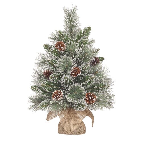 Black Box Trees Vandans kerstboom met burlap groen frosted TIPS 42 - h45xd30cm